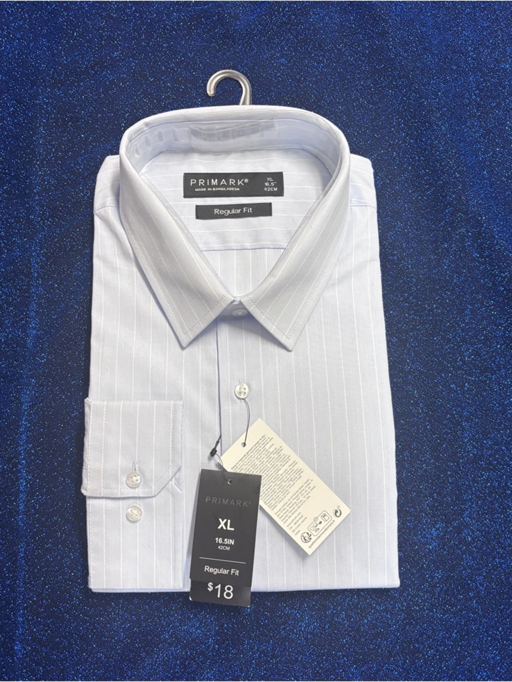 Primark Light Blue Pinstripe Men’s Dress Shirt
